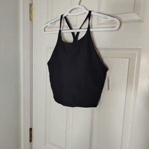 Black Athletic Crop Top